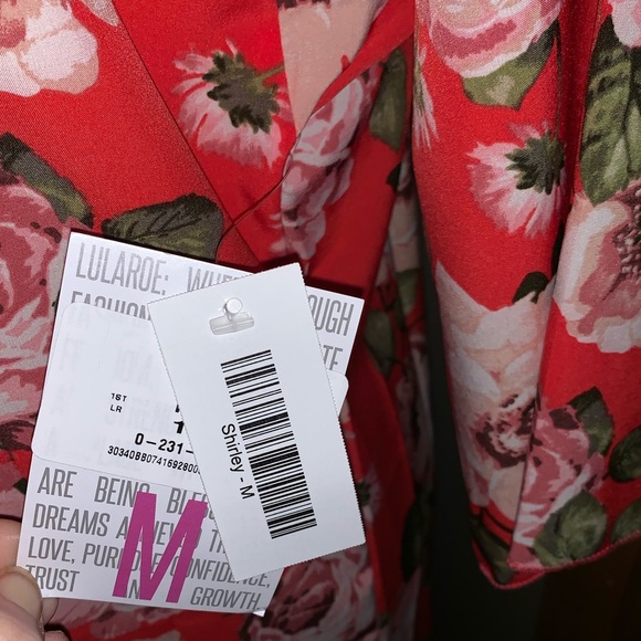 ❌SOLD❌ NWT M LLR Pink Roses Floral Printed Shirley - Picture 6 of 8